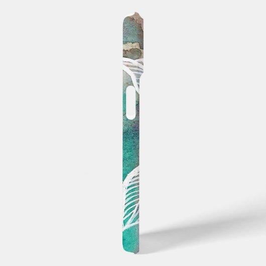 Coques Case-Mate iPhone Turquoise Bleu & Turquoise Aquarelle Botanique Mod (Verso / Droite)