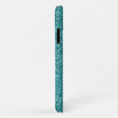 Coques Case-Mate iPhone Turquoise Blue Parties scintillant Ombre Nom perso (Dos/Droite)
