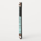 Coques Case-Mate iPhone Turquoise Bois Rustique Cuir de Vache Photo (Dos/Gauche)
