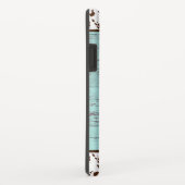Coques Case-Mate iPhone Turquoise Bois Rustique Cuir de Vache Photo (Dos/Droite)
