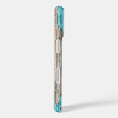 Coques Case-Mate iPhone turquoise bois shabby chic (Verso / Droite)