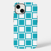 Coques Case-Mate iPhone Turquoise Bold Carrés (Verso)