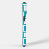 Coques Case-Mate iPhone Turquoise Bold Carrés (Verso / Droite)