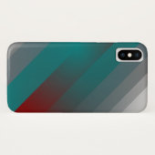 Coques Case-Mate iPhone turquoise bordeaux gris rayures (Dos (Horizontal))