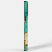 Coques Case-Mate iPhone Turquoise Brown Cream Animal Cowhide Western (Verso / Droite)
