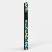 Coques Case-Mate iPhone Turquoise bulbo flowers (Dos/Droite)