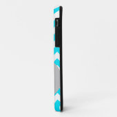 Coques Case-Mate iPhone Turquoise Chevron Monogramme Initial (Dos/Gauche)