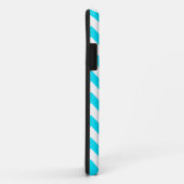 Coques Case-Mate iPhone Turquoise Chevron Monogramme Initial (Dos/Droite)
