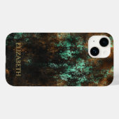 Coques Case-Mate iPhone Turquoise Cooper Patina Metallic (Verso (horizontal))