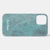 Coques Case-Mate iPhone Turquoise Copper Patina texture cadeau (Verso (horizontal))