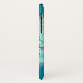 Coques Case-Mate iPhone Turquoise couronne de Noël rétro (Dos/Gauche)