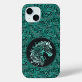 Coques Case-Mate iPhone Turquoise cowgirl floral à outils cuir tête de che (Verso)