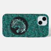 Coques Case-Mate iPhone Turquoise cowgirl floral à outils cuir tête de che (Verso (horizontal))