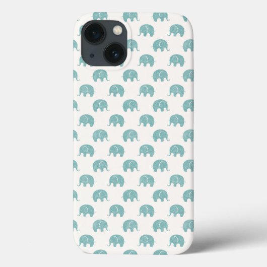 Coques Case-Mate iPhone Turquoise Cute Elephant Motif (Verso)