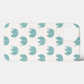 Coques Case-Mate iPhone Turquoise Cute Elephant Motif (Verso (horizontal))