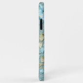 Coques Case-Mate iPhone Turquoise de mer Turquoise bleu Floral Aquarelle (Dos/Droite)