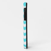 Coques Case-Mate iPhone Turquoise de zigzag et monogramme fait sur (Dos/Gauche)