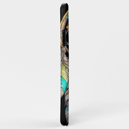 Coques Case-Mate iPhone Turquoise Dreamcatcher Mystical Boho Feathers and  (Dos/Droite)