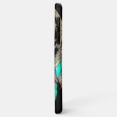 Coques Case-Mate iPhone Turquoise Dreamcatcher Mystical Boho Feathers and  (Dos/Gauche)