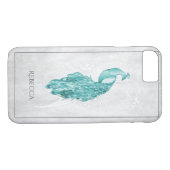 Coques Case-Mate iPhone Turquoise Elegant Peacock Personnalisé (Dos (Horizontal))