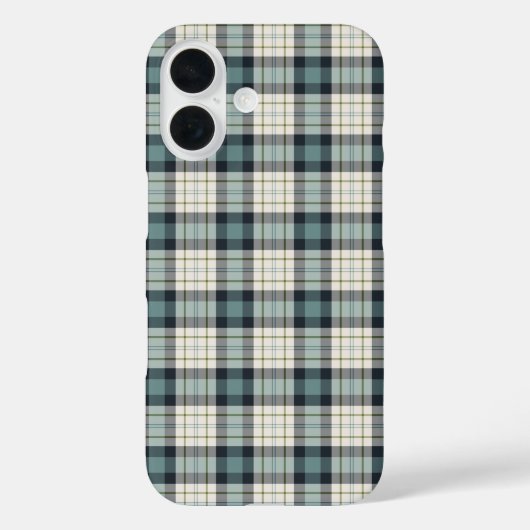 Coques Case-Mate iPhone Turquoise et bleu marine Rustique Plaid (Verso)