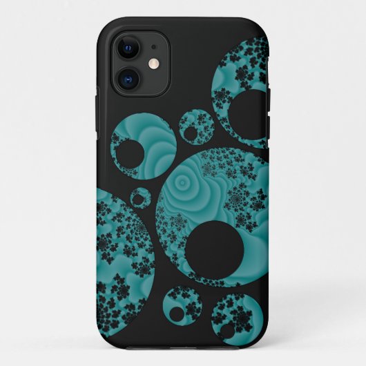 Coques Case-Mate iPhone Turquoise et noir (Dos)
