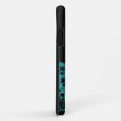 Coques Case-Mate iPhone Turquoise et noir (Dos/Droite)
