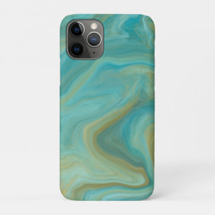 Case-Mate iPhone Case Turquoise et Sandy Brown persiennes Marbre Art
