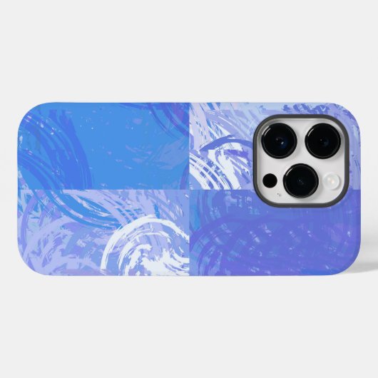 Coques Case-Mate iPhone Turquoise et violet Abstrait (Verso (horizontal))