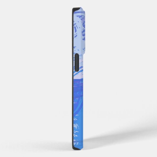 Coques Case-Mate iPhone Turquoise et violet Abstrait (Verso / Droite)