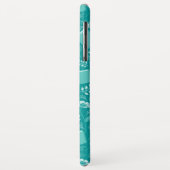 Coques Case-Mate iPhone Turquoise Floral Pride & Prejudice Bookish Citatio (Dos/Gauche)