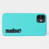 Coques Case-Mate iPhone Turquoise fluorescente de néon (Dos (Horizontal))