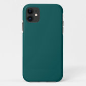 Coques Case-Mate iPhone Turquoise foncé (couleur solide) (Dos)