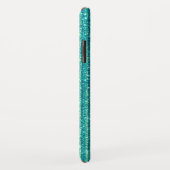 Coques Case-Mate iPhone Turquoise Gardez le calme et votre texte festif (Dos/Droite)
