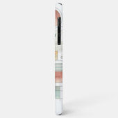 Coques Case-Mate iPhone Turquoise Gris Bleu Beige Roue Rouge Abstrait Art  (Dos/Gauche)