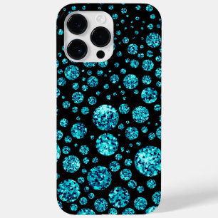COQUE POUR POUR iPhone 14 PRO MAX TURQUOISE IRIDESCENT DIAMOND LOIN
