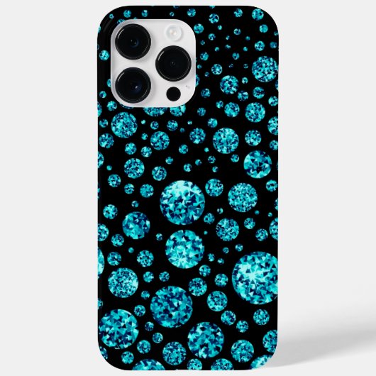 COQUES Case-Mate iPhone TURQUOISE IRIDESCENT DIAMOND LOIN (Verso)