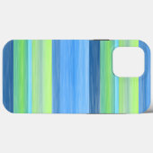 Coques Case-Mate iPhone Turquoise Lime Vert Motif d'aquarelle (Verso (horizontal))