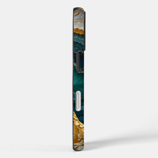 Coques Case-Mate iPhone Turquoise marbling (Verso / Droite)