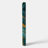 Coques Case-Mate iPhone Turquoise marbling (Verso / Gauche)