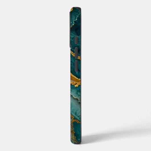 Coques Case-Mate iPhone Turquoise marbling (Verso / Gauche)