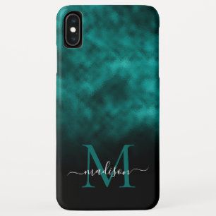 Case-Mate iPhone Case Turquoise métallique bleu vert Monogramme Girly Sc