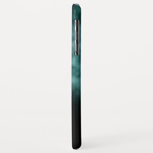 Coques Case-Mate iPhone Turquoise métallique bleu vert Monogramme Girly Sc (Dos/Gauche)