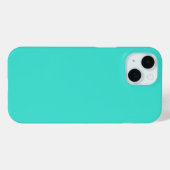 Coques Case-Mate iPhone Turquoise Moderne Uni Couleur Sarcelle (Verso (horizontal))