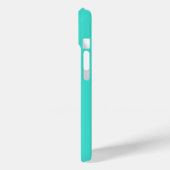 Coques Case-Mate iPhone Turquoise Moderne Uni Couleur Sarcelle (Verso / Gauche)