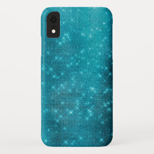 Case-Mate iPhone Case Turquoise - motif bleu de miroitement et