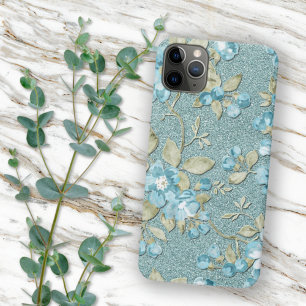 Case-Mate iPhone Case Turquoise Mousse de Mer Bleu Floral Aquarelle
