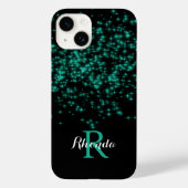 Coques Case-Mate iPhone Turquoise Parkling Ombre Parties scintillant Star  (Verso)