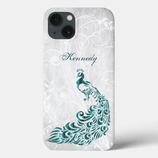 Coques Case-Mate iPhone Turquoise Peacock Coque-coque iphone personnalisé (Verso)