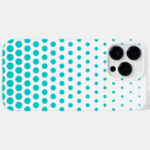Coques Case-Mate iPhone Turquoise Pois Moderne Blanc (Verso (horizontal))